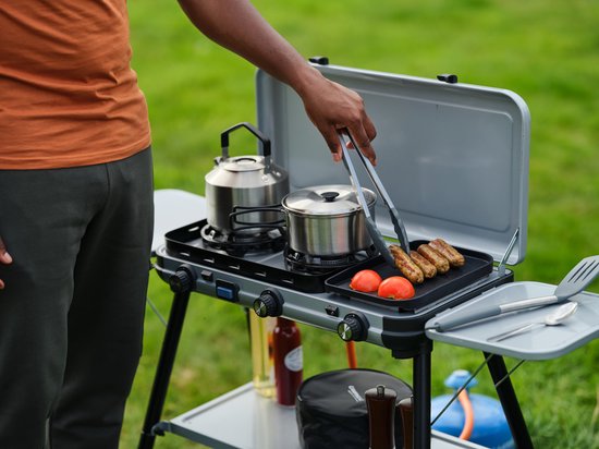 Campingaz Camping Kitchen 2 Multi-Cook Plus camping kooktoestel - 3 krachtige branders - koken en grillen op één apparaat van Campingaz — afbeelding 2