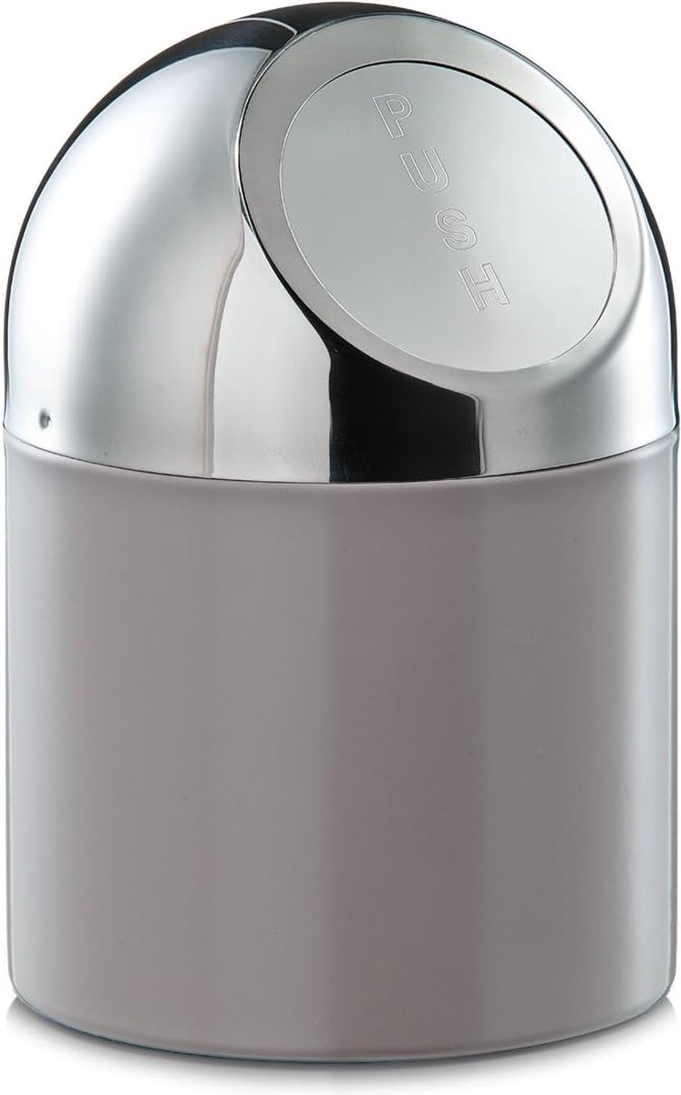 Goodivery ® Tafelafvalcontainer RVS / Verchroomd Metaal Taupe