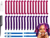BeautyFitXL® - Heatless Curls - 30 stuks - Krulset - Haarrollers - Krullen Zonder Hitte - Wave Formers - Haarkruller - Krullers - Haar Rollers Zelfklevend - 30 cm