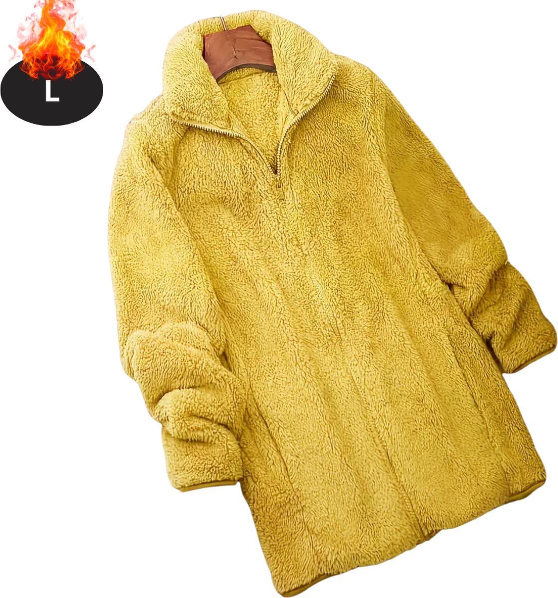 Bovista Winterjas Parka Dames Winter Jas Volwassen Stijlvol Geel