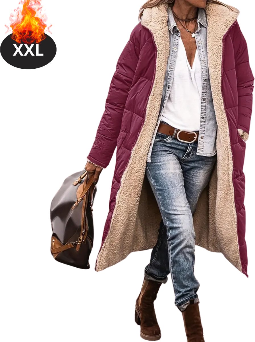 Bovista Winterjas Parka Dames Winter Jas Volwassen Stijlvol Rood