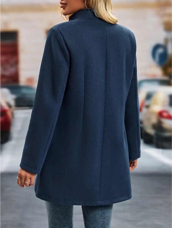 Bovista Mantel Dames - Tussenmantel - Jas - Mantelpakje - Trenchcoat - Overjas - Overcoat - Winter - Marineblauw - XL