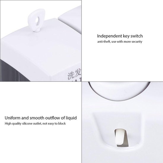 GMISUN Zeepdispenser voor badkamer, 350 ml