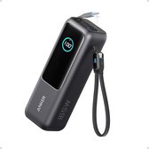 Bol.com Anker PowerCore 25K Powerbank 25.000mAh - 165W - 3x 100W USB-C Poorten - Zwart - Ingebouwde Intrekbare Kabels - Real-Tim... aanbieding