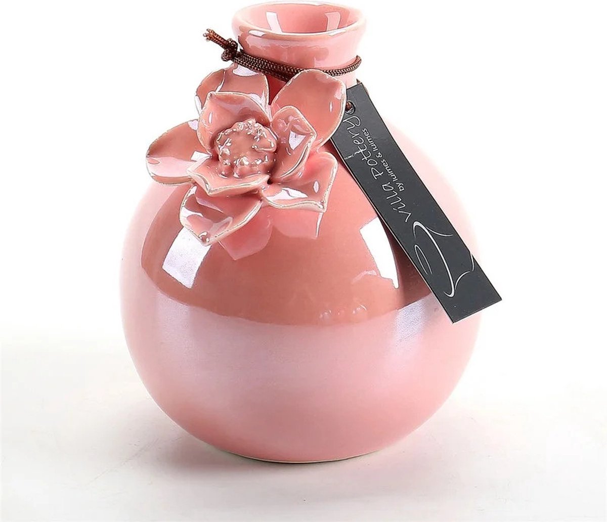 Villa Pottery Vaas Jolie 6 Roze Parelmoer 8.5 x 8.5 x 11