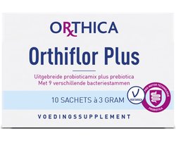 Orthica Orthiflor Plus - mix van biotica met FOS - 10 sachets - 10 stuks