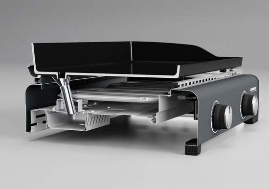 Campingaz Onyx 2 Plancha tafelbarbecue – draagbare barbecue – 2080 cm² kookoppervlak – 10 jaar garantie op de branders en bakplaat – Zwart van Campingaz — afbeelding 5