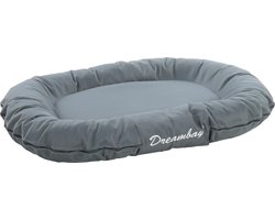 Flamingo Hondenkussen Dreambay® Ovaal petrol - 80 x 60 x 14cm - Wasbaar - Afneembare hoes met rits - Waterafstotend - Ideaal voor Beagle, Franse Bulldog, Cocker Spaniel, Shih Tzu & Jack Russell Terriër enz..