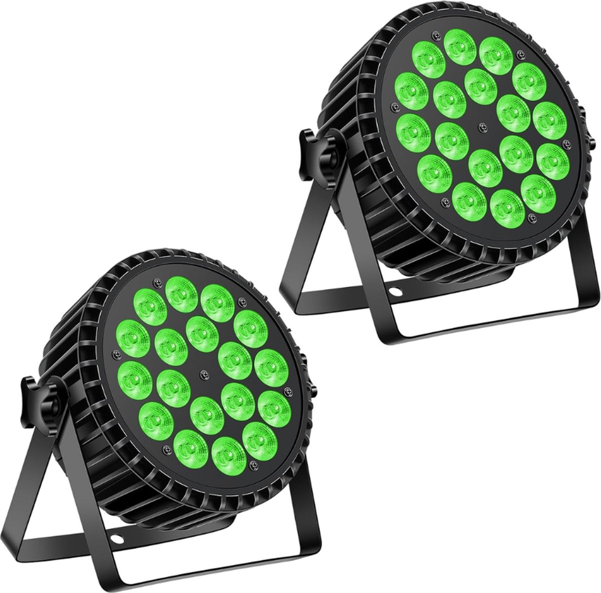 200 W 18 LED Par Koplampen 8CH Par LED Licht RGBW DMX Strobe Sound Actief Mode LED Podiumverlichting Spotlight Discolicht Party Light Voor Bruiloft Party Kerk Club DJ Live Show Energieklasse E