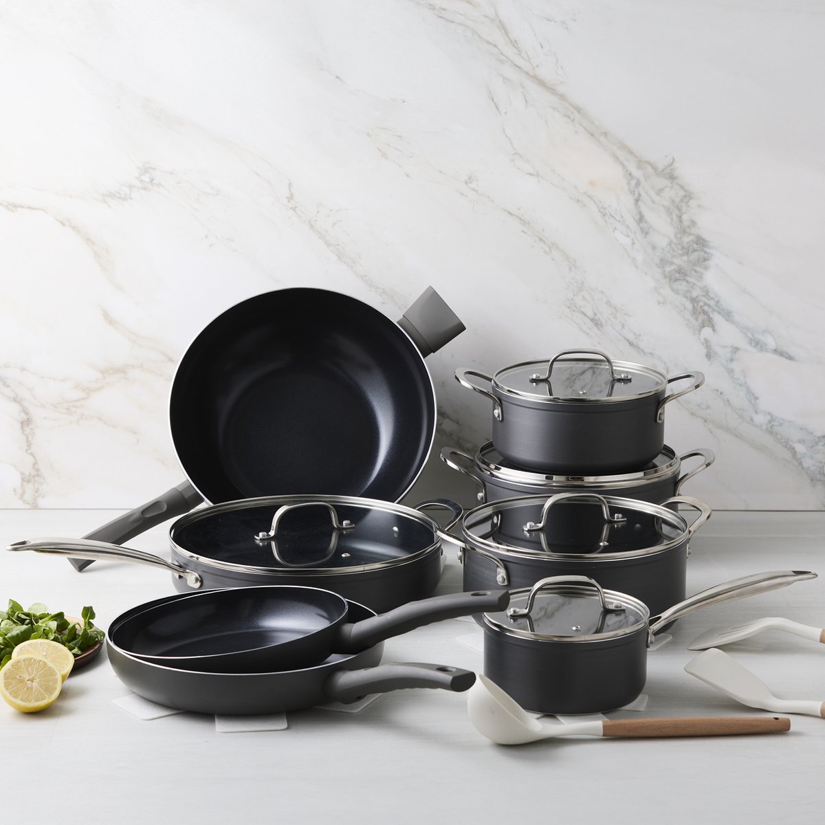 ISENVI Victoria Forged & Avon Pannenset Inductie - Keramisch - 20 Delig - PFAS, PTFE Vrij - Alle warmtebronnen