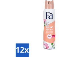 Fa - Divine Moments - Deodorant Spray - Wilde Cameliabloesem - 150 ml - Voordeelverpakking - 12 stuks