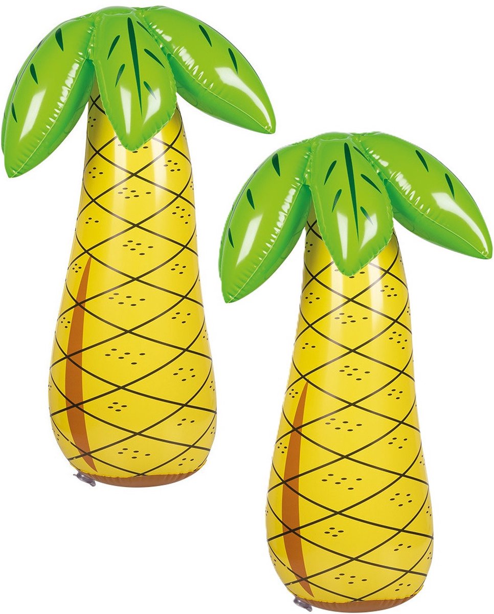 Opblaasbare palmboom XL - 2x - 68 cm - groot formaat -