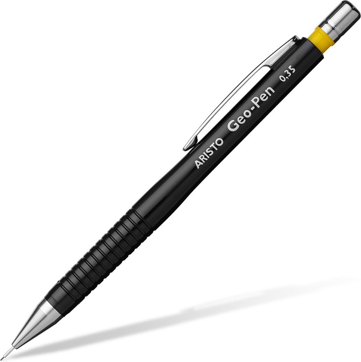 Aristo vulpotlood - Geo-Pen - lijnbreedte 0.35mm - hardheid HB - met gum - zwart/geel - AR-85003