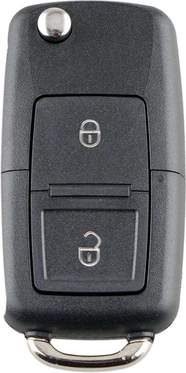 TLVX Sterke Autosleutel Behuizing Geschikt voor VW / VAG / Volkswagen B5 / Skoda / Sleutelbaard HU66 / Ter vervanging van Originele Sleutel behuizing / afstandsbediening Auto / 2 knops / 2 knoppen / 1 stuks