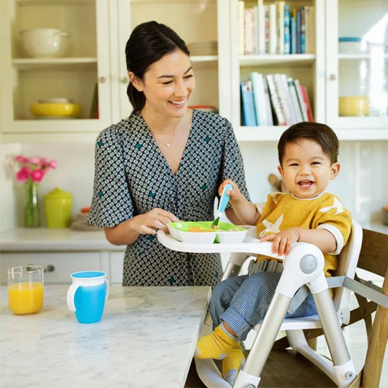 Couverts pour enfants Munchkin - Fourchette et cuillère pour tout-petits - Raise - 2 pièces - à partir de 12 mois - Ensemble de couverts en acier inoxydable - Vert