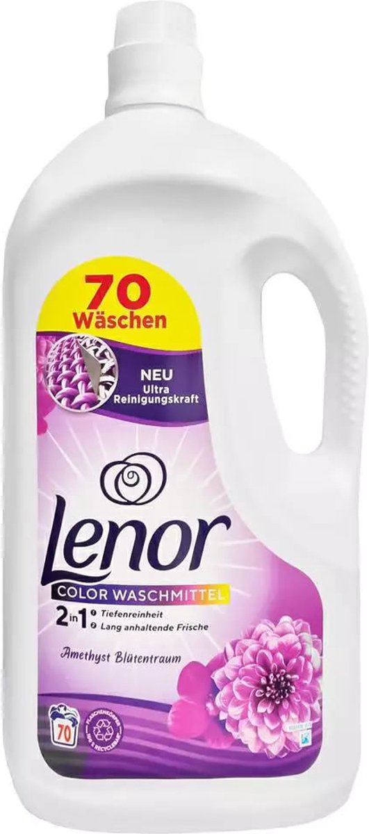 Lenor – Color – Amethist Bloemdroom – 2-in-1 Wasmiddel – 3,85 L – 70 Wasbeurten