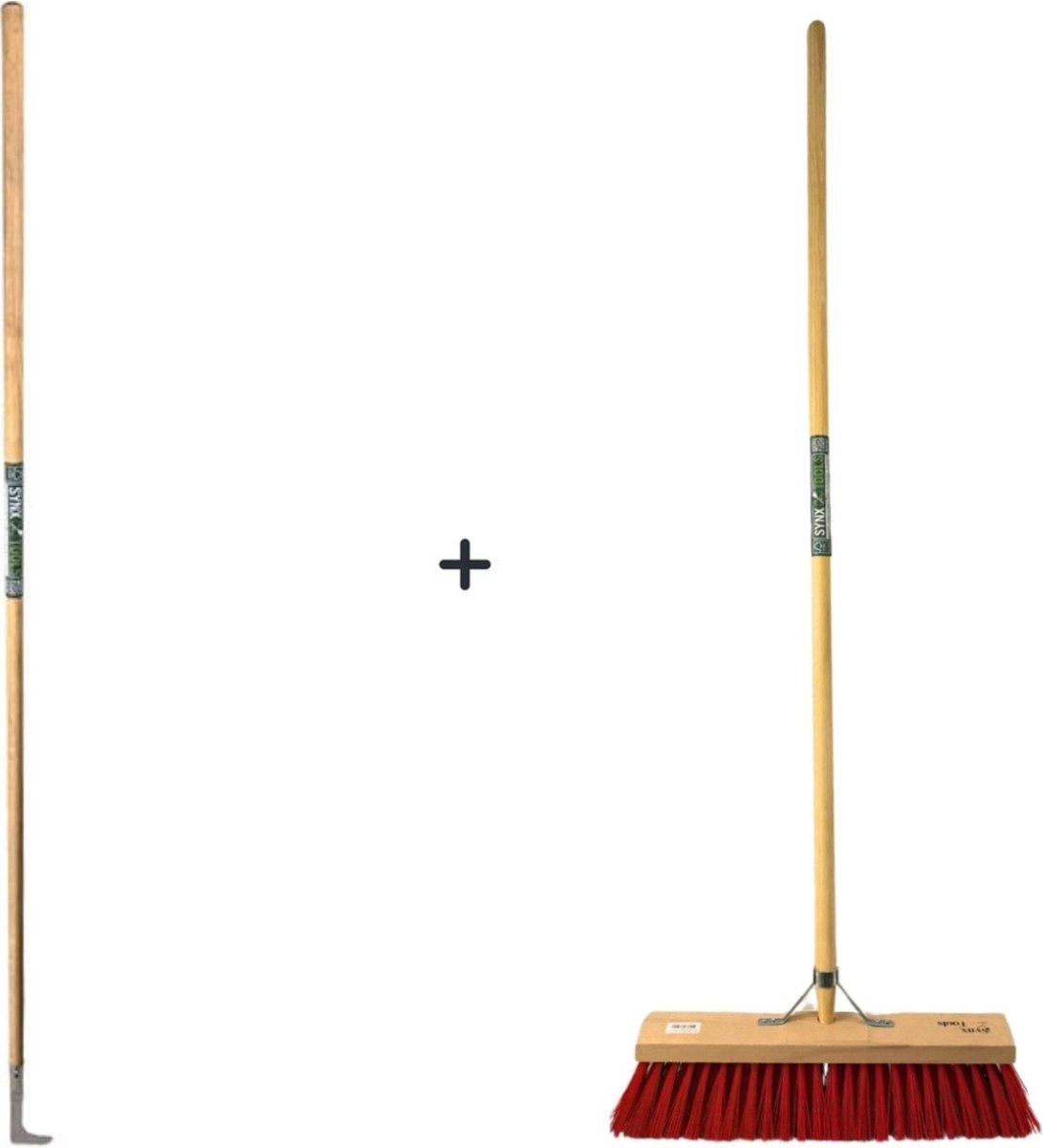 Synx Tools Voegenmes 150 cm Met Steel en Nylon Straatbezem 50 cm - Nylon - Buitenbezem - Met steel 150 cm