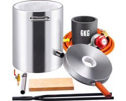 Metaal smeltoven - Smeltkroes - Smeedoven - 6kg - Roestvrij staal - 1 Brander - 1482℃