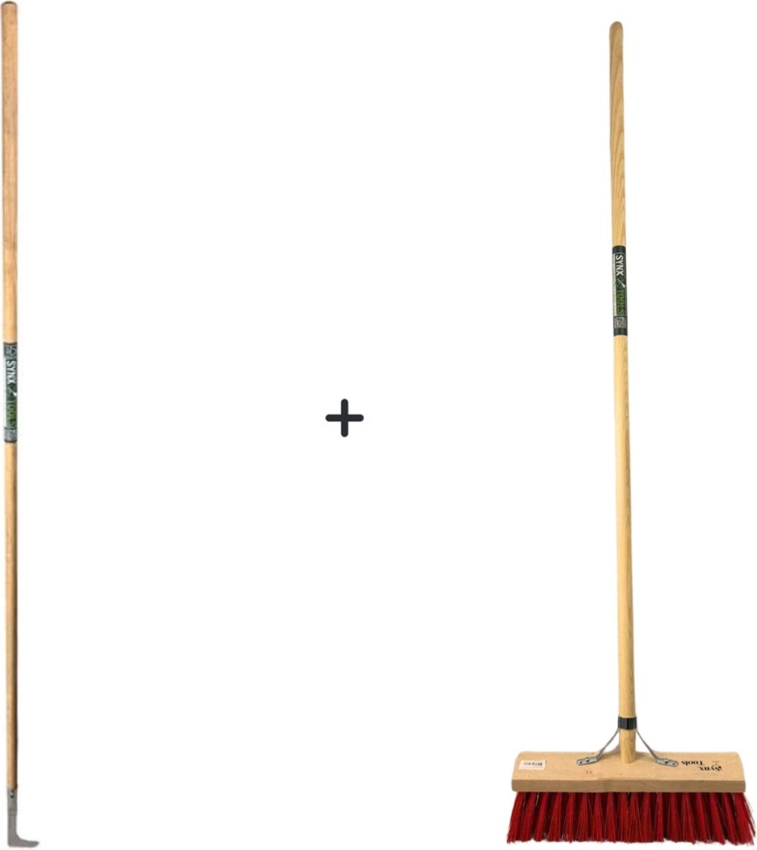 Synx Tools Voegenmes 150 cm Met Steel en Nylon Straatbezem 40 cm - Nylon - Buitenbezem - Met steel 150 cm