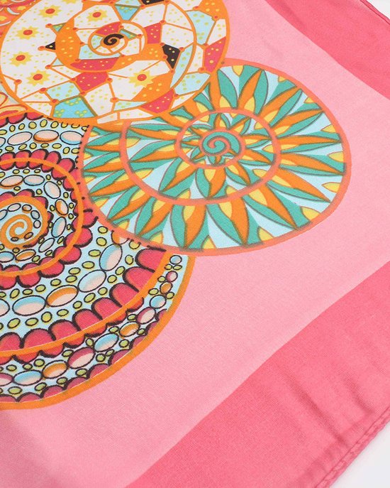 Echarpe Mirka Accessoires Junkie Amsterdam- Echarpe femme- Echarpe longue- Katoen- Glitter- Cosy chic- Goud Feuilles- Accent doré- Luxe- Rose