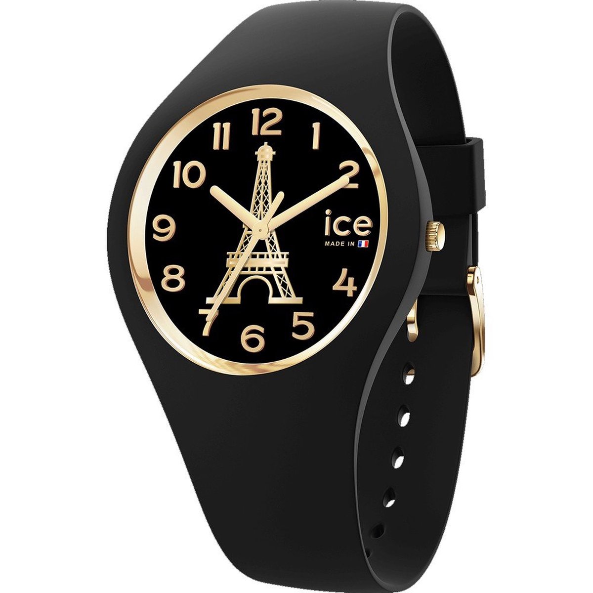 Ice Watch ICE cocorico - Eiffel tower - Black 023247 Horloge - Siliconen - Zwart - Ø 31 mm