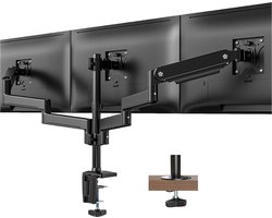 Monitorarm 3 schermen - Muurbeugel - Triple Beeldschermarm Voor 17-27 inch - Muurbeugel Monitor In Hoogte Verstelbaar - Monitorbeugels - Monitorbeugel 3 schermen