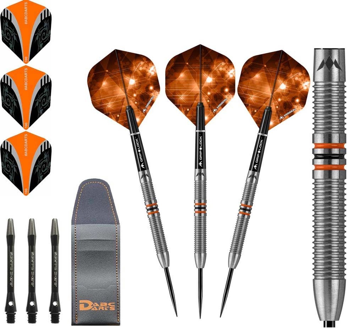 ABC Darts - Professionele Dartpijlen 90% - Ambers 206 - 26 gram
