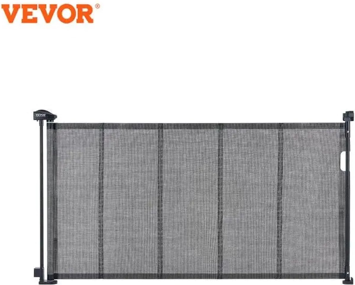 Baby Hek - Veiligheid Hek - Traphek - Baby Veiligheid Hek - Val Hek - Grijs - 153Cm x 87Cm -