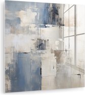 MuchoWow® Glasschilderij 90x90 cm - Schilderij acrylglas - Aquarel - Abstract - Kunst - Foto op glas - Muurdecoratie woonkamer - Wanddecoratie slaapkamer - Schilderijen