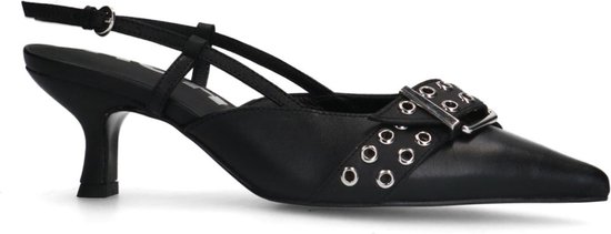 Sacha - Femme - Escarpins noirs à boucle et petit talon - Taille 38