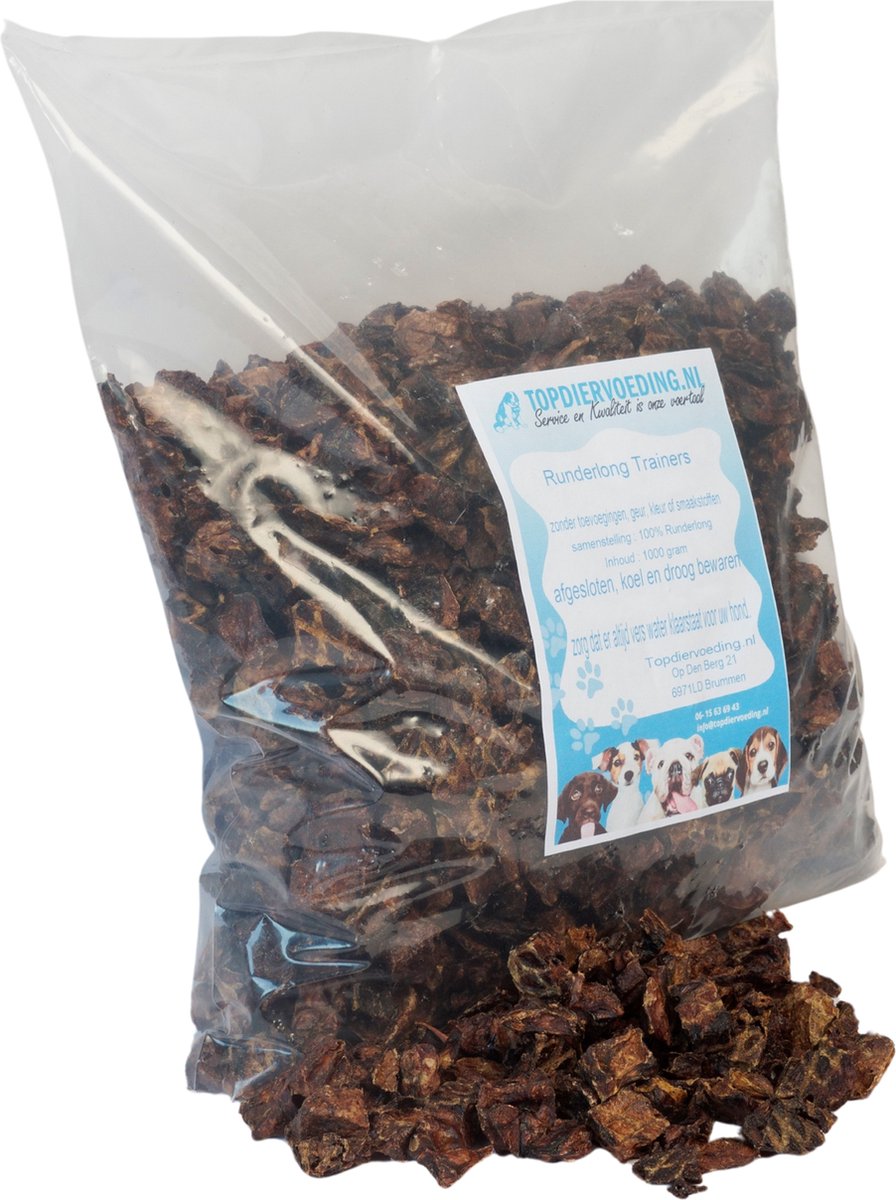 Runderlong Blokjes (2x2cm) Hondensnacks - Vers Gedroogd - Knapperig - 1 KG — cadeau in Cadeau-ideeën - foto 5