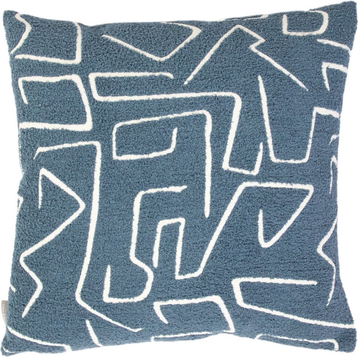 Mars & More Roy chenille jaquard kussen ijsblauw 45x45cm