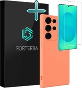 Coque pour Samsung S25 Ultra Case Coque en Siliconen avec Protecteur d'écran - Coque pour Samsung Galaxy S25 Ultra Case Back Cover - Pêche