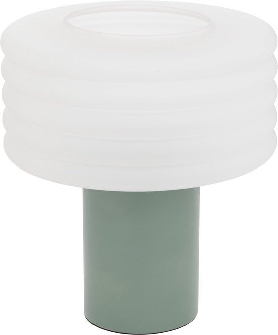 Atmosphera Asti tafellamp hoogte 36 cm limoengroen glas