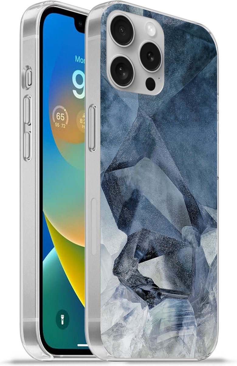 Telefoonhoesje Geschikt voor Apple Iphone 16 Pro Max hoesje - Edelsteen - Natuurstenen - Mineralen - Siliconen Telefoonhoesje Telefoonhoesje