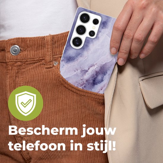 Telefoonhoesje Geschikt voor Samsung Galaxy S25 Ultra hoesje - Mineraal - Edelsteen - Chic - Siliconen Telefoonhoesje Telefoonhoesje