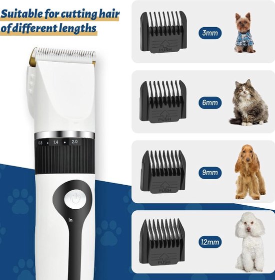 Meowant professionele hondentondeuse met 3,2 liter hondenhaarvacuüm en 5 professionele verzorgings- en reinigingshulpmiddelen Krachtige zuigkracht in 3 fasen