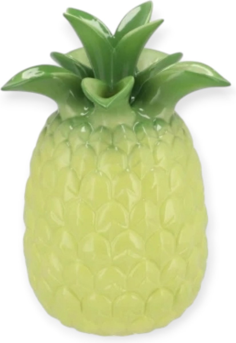 DK design Daan Kromhout - Vaas - Ananas - Pineapple - Tropical - Lime - Limoengroen - Keramiek - 14x18 - Tulpenvaas