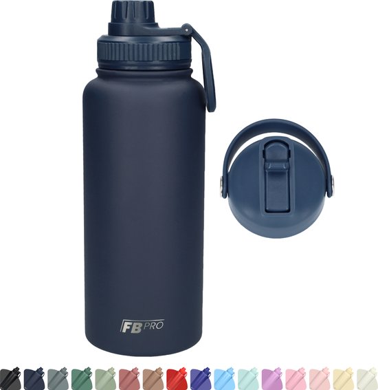 T&N Glazen Fles, 1 Liter, Drinkfles Van Liter Met Neopreen Hoes Lekvrij Dik Borosilicaatglas Voor Koolzuur En Geschikt Als Karaf 2706771038