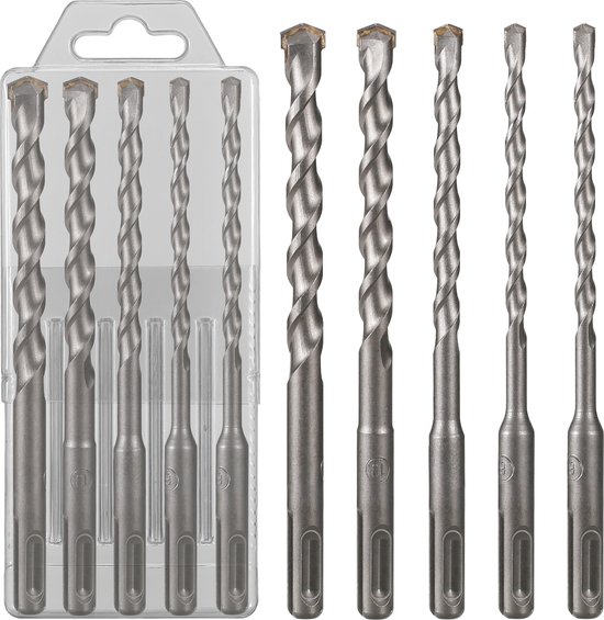 Boorhamerboor 5 Stuks 160 Mm Lengte 2 Groeven Boorhamerboor 5 Stuks 160 Mm Lengte 2 Groeven