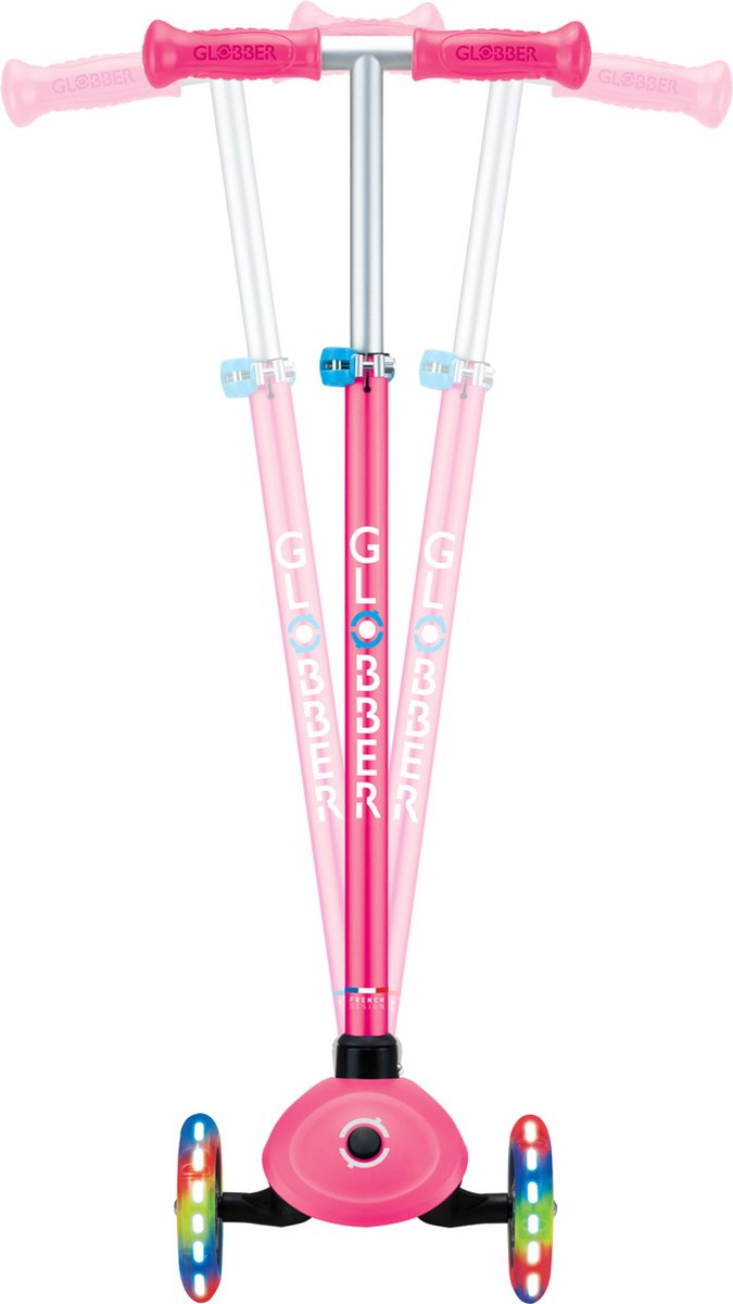 Bol.com 3-Wiel Step - Globber Primo Plus Lights Fuchsia - roze paars - lichtgevende wielen - in hoogte verstelbaar - vanaf 3 tot... aanbieding