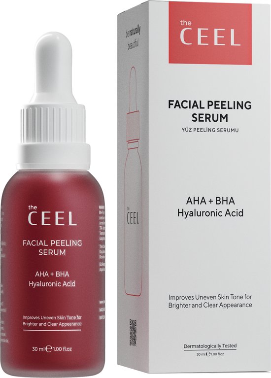 The CEEL Aha Bha egaliserende & vernieuwende Rode Peeling Serum - Serum met peelingeffect - Serum tegen dode huidcellen en voor heldere huid 30 ml