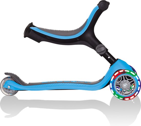 Globber Go up Foldable kinderstep 4 in 1 met lichtjes in Blauw