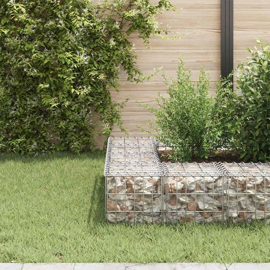 Jardinière en gabion The Living Store 30x30x30 cm - Acier inoxydable - Durable et stable