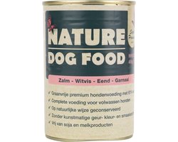 Nature Dog Food Monoproteïne 60% Eend met spinazie, groenlipmossel en brandnetel, Super premium blik a 400 gram