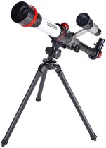 Bol.com Sterrenkijker - Telescoop - Sterrenkijker Telescoop - 3 Oculairs - 47.5 Centimeter - Met Statief - Zilver-Rood-Zwart - V... aanbieding
