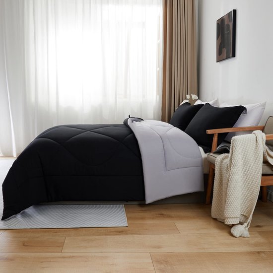FamHarbor King Size dekbed - Coverless dekbed King - omkeerbaar hartvormige strepen dekbed alle seizoenen - Zachte microvezel dekbed met 2 kussenslopen 50 x 75 cm - wasbaar dekbed, lichtblauw FamHarbor King Size dekbed - Coverless dekbed King - omkeerbaar hartvormige strepen dekbed alle seizoenen - Zachte microvezel dekbed met 2 kussenslopen 50 x 75 cm - wasbaar dekbed, lichtblauw
