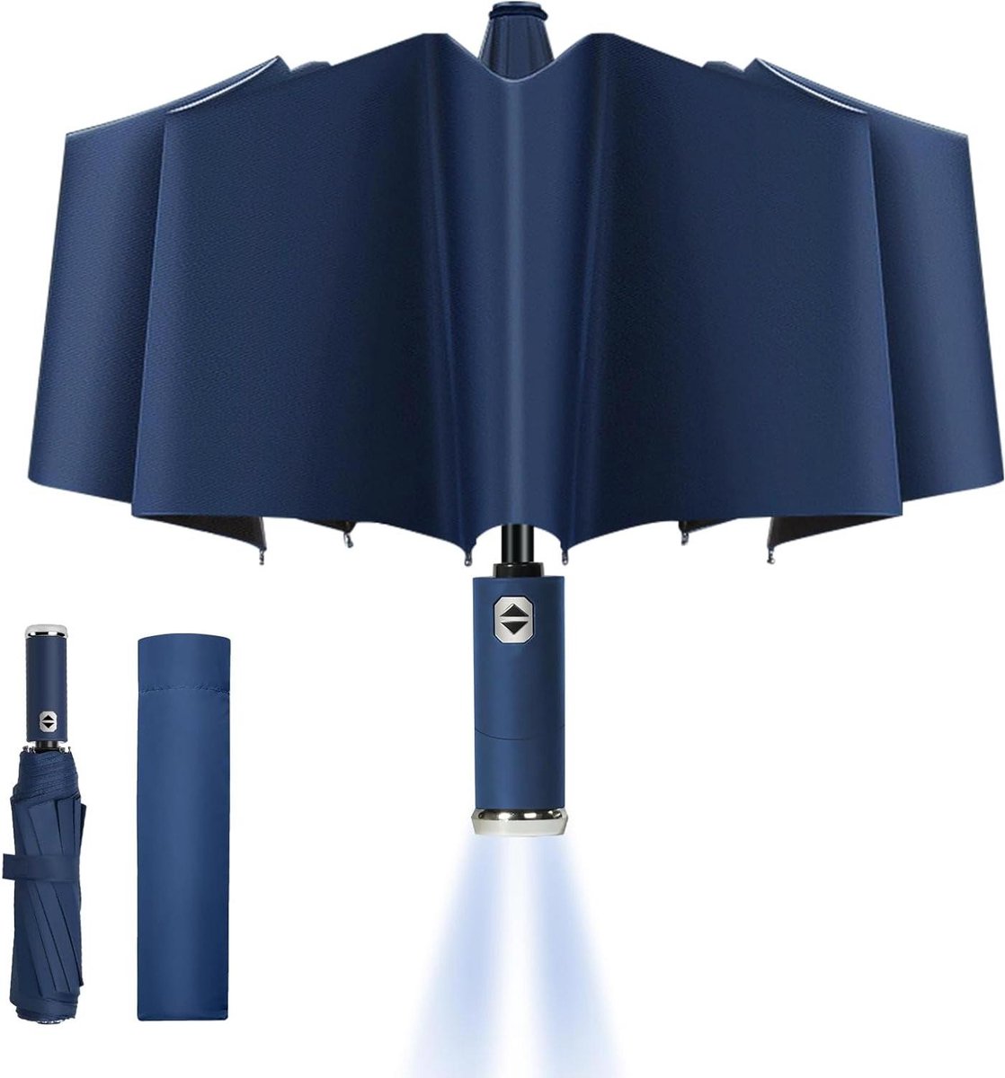 Opvouwbare zakparaplu met UV-bescherming en windbestendigheid .