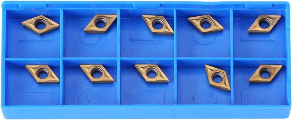 10PCS DCMT070204 Carbide Tips Inserts voor Draaibank Frezen Wisselplaten met Doos