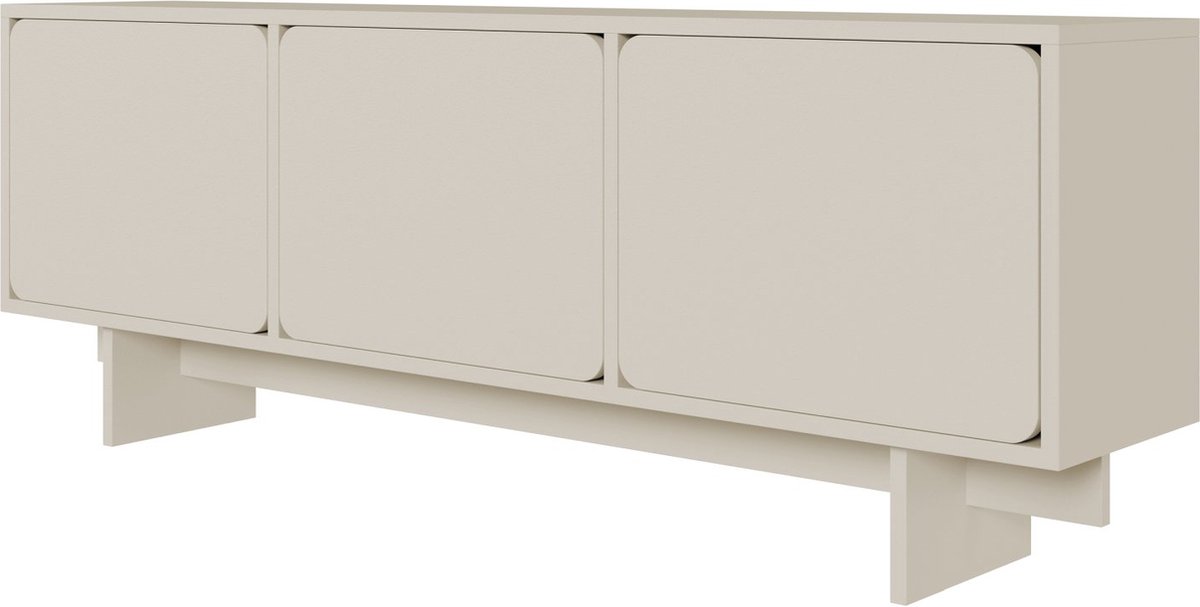 Selsey WUWU - TV-meubel met 3 deuren, grijs, 150 cm Grijsbeige